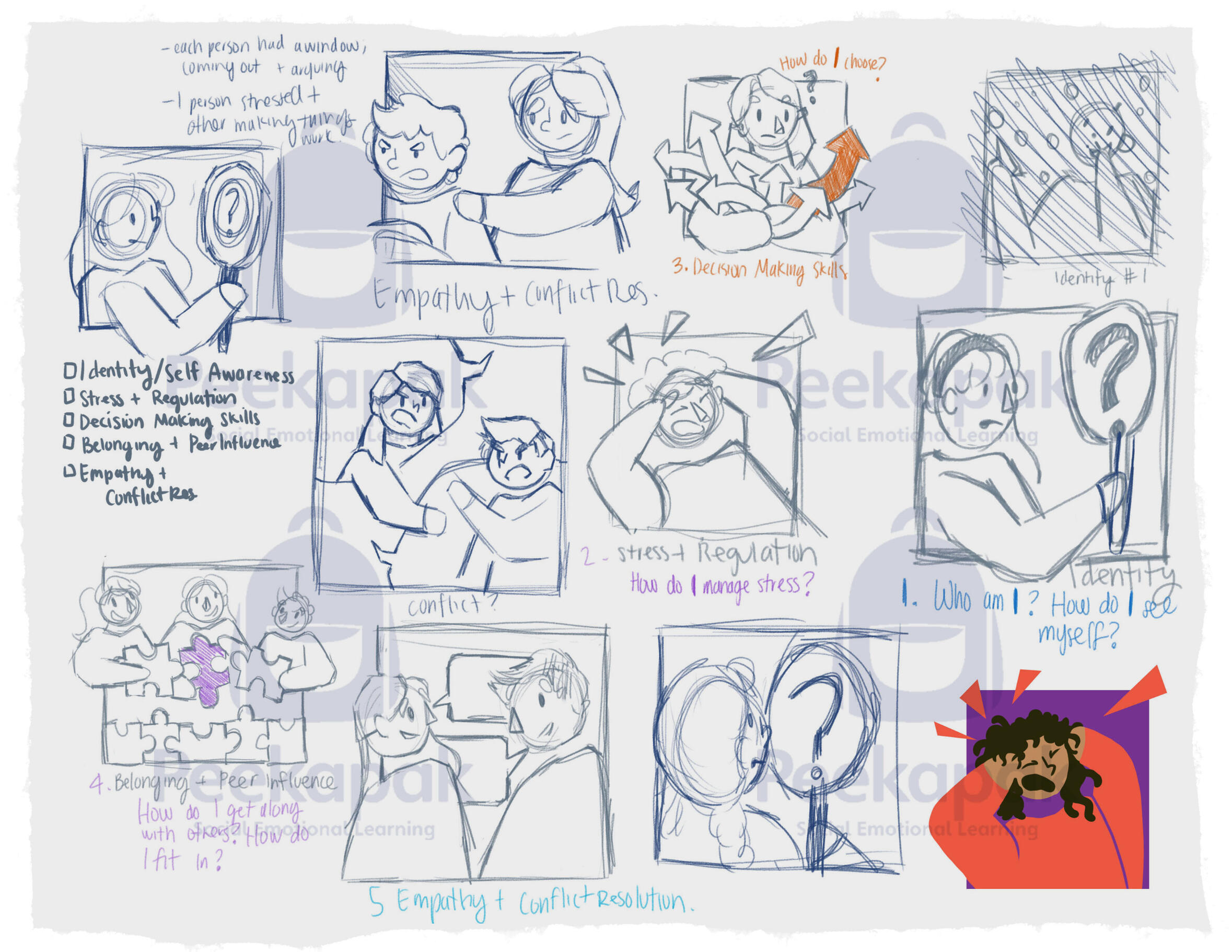 Roughs: Website Illustration Sketches